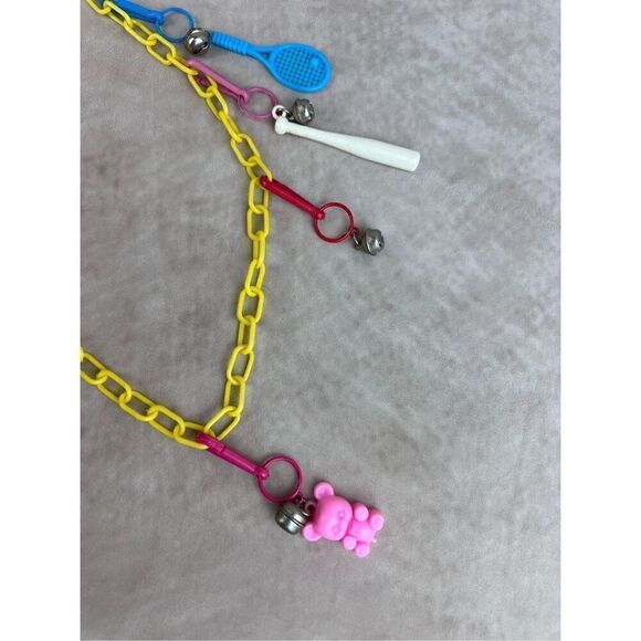 Vintage 80s Bell Clip Charm Necklace - Picture 3 of 5